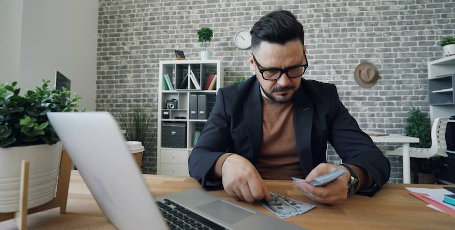 Accountant at desk