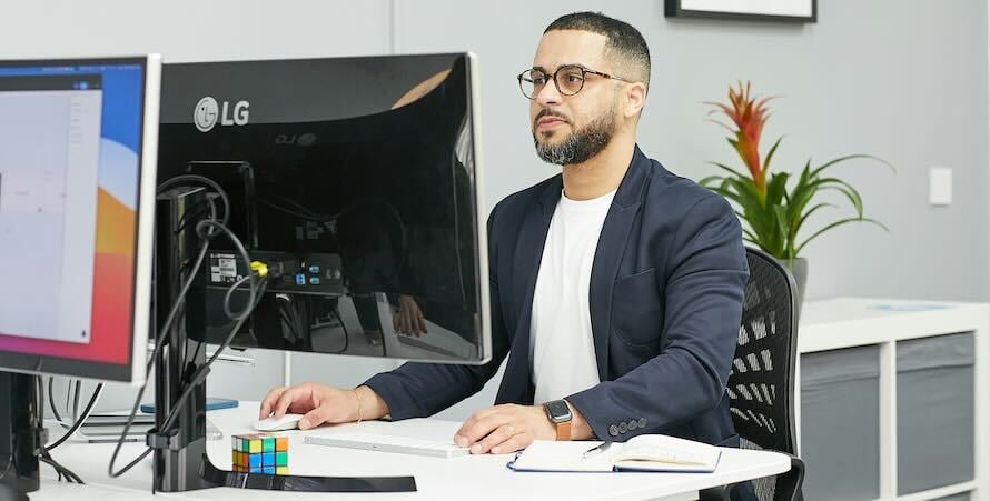 Man at desk