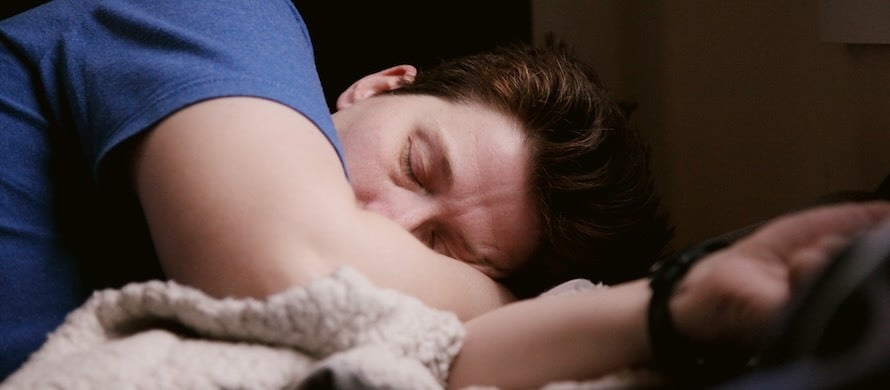 man in bed